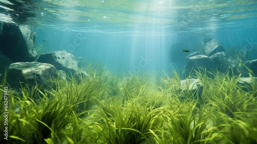 Underwater plants and grass © Krtola 