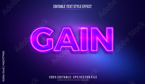 Modern editable text effect vibrant modern color shiny. Text style effect. Editable fonts vector files 