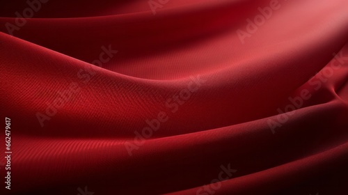 A close up of a red fabric