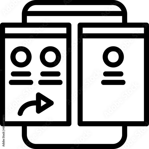 Obraz na plátně Forward Icon