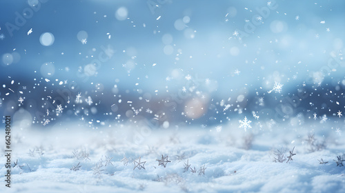 Shimmering Snowflakes, A Serene Winter Landscape Texture