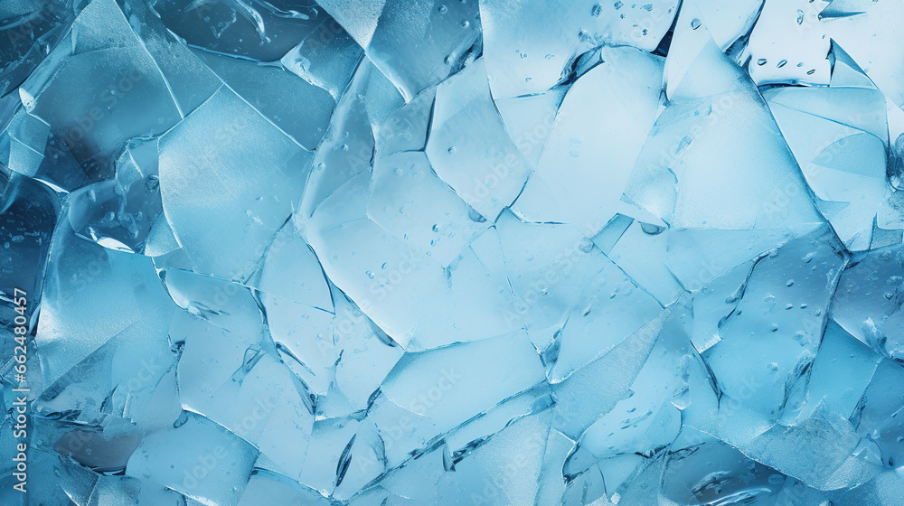 Obraz premium Background ice cracked. winter cold background