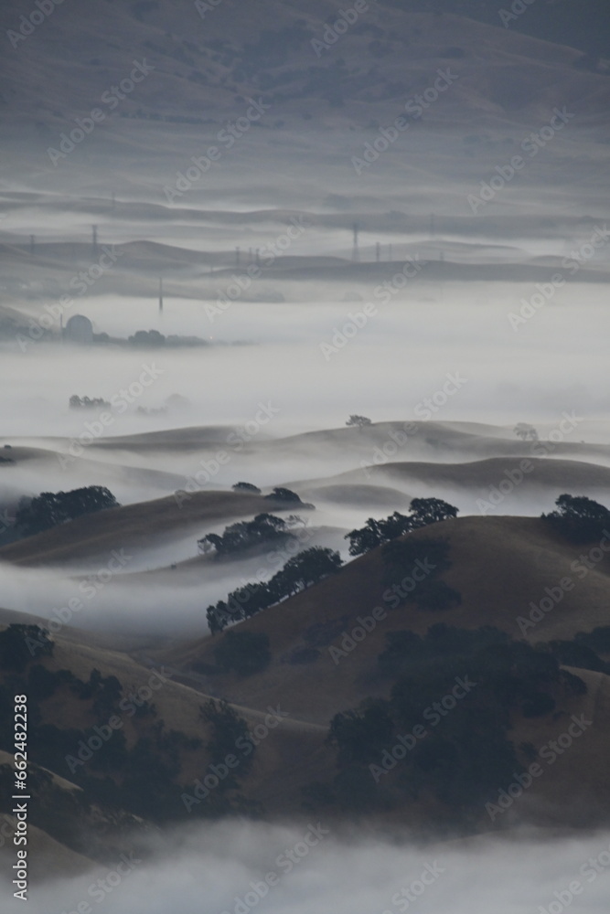 fog over the mountains