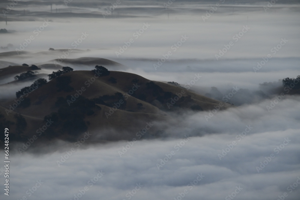Fototapeta premium fog on the foothill