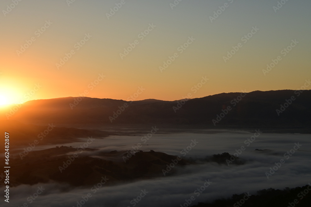 sunset in the mountains