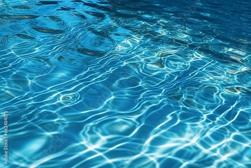 Blue rippled water background. Swimming pool rippled water background.