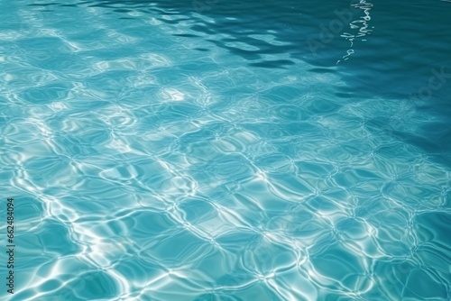 Blue rippled water background. Swimming pool rippled water background.