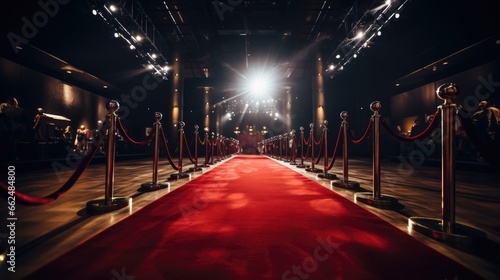 red carpet luxury on gala premier or top artist show with gold chain	
 photo