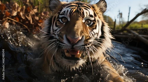 tiger selfie, generative AI