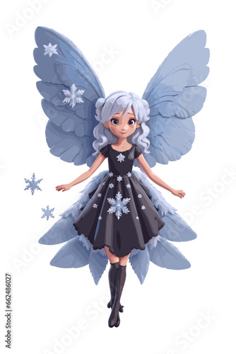 Beautiful Flying Fairy vector illustration Christmas concept