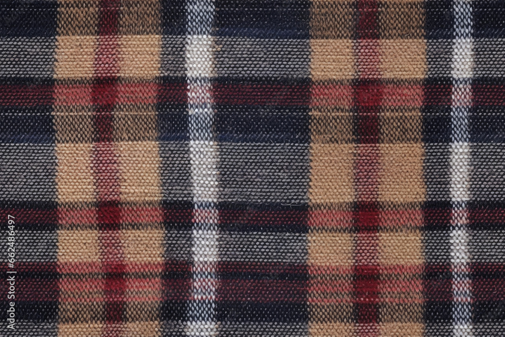 seamless pattern of checked textile - texture of a brown, beige and red fabric seamless pattern of checked textile - texture of a brown, beige and red fabric