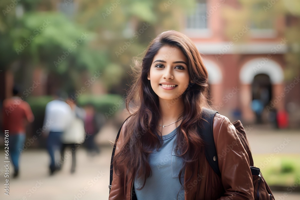 Portrait of female university student