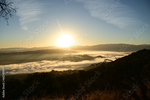 sunset in the mountains