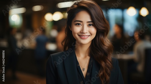 Portrait of Asian Businesswoman  Generative AI