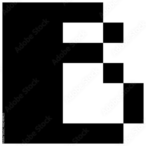 Gameboy Pixel Game Text Font black and white vector design