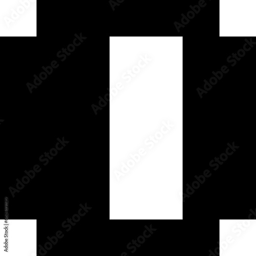 Gameboy Pixel Game Text Font black and white vector design