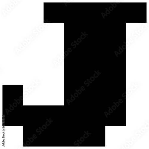 Gameboy Pixel Game Text Font black and white vector design