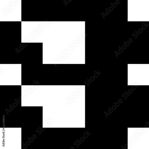 8 Gameboy Pixel Game Text Font black and white vector design