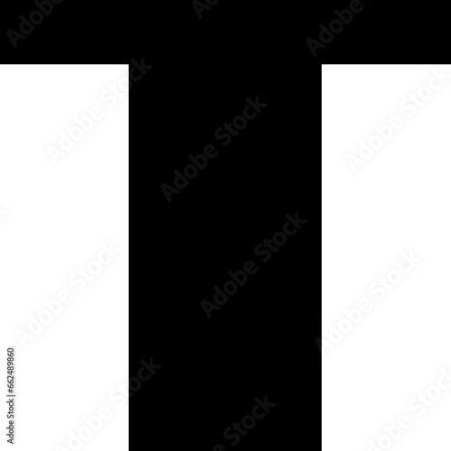 T Gameboy Pixel Game Text Font black and white vector design