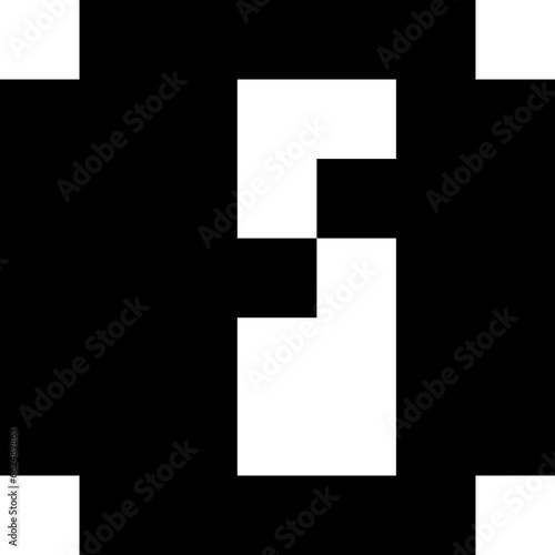0 Gameboy Pixel Game Text Font black and white vector design