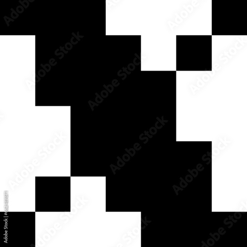 X Gameboy Pixel Game Text Font black and white vector design