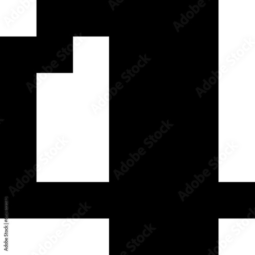 4 Gameboy Pixel Game Text Font black and white vector design