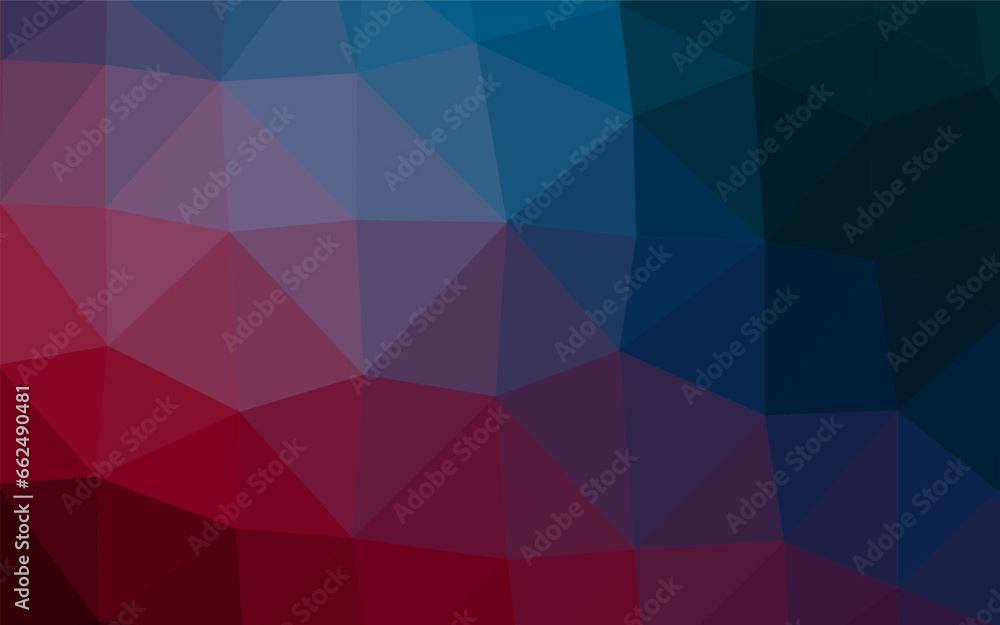 Obraz premium Dark Blue, Red vector polygon abstract backdrop.