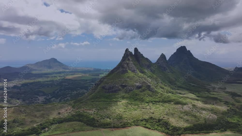 Fantastic Landscapes Of The Green Island Of Mauritius, Aerial View Fantastic Landscapes Of The Green Island Of Mauritius, Aerial View