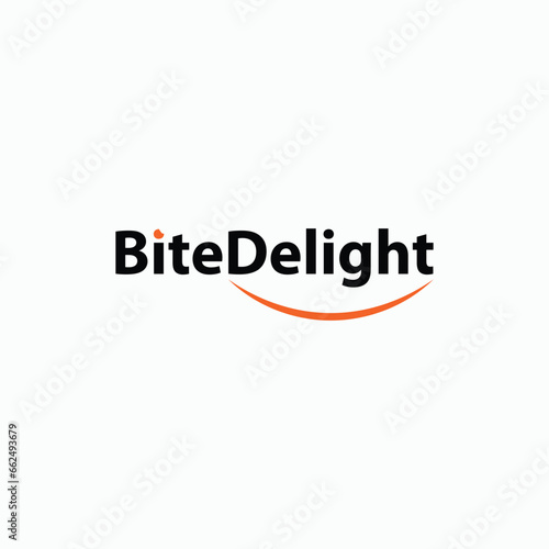 Vector wordmark food business logo named Bite Delight 
