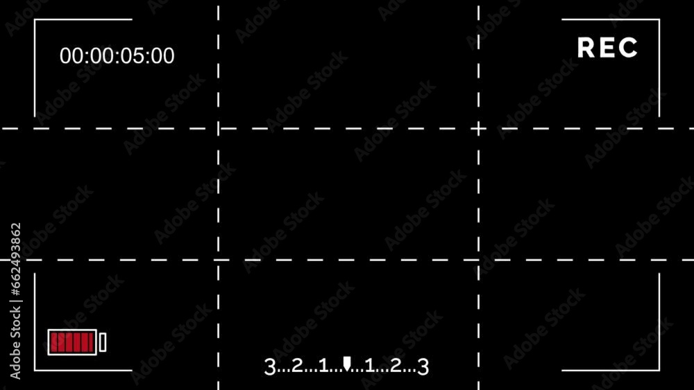 Camera Recording Screen Overlay with Alpha Channel DSLR Camera Frame