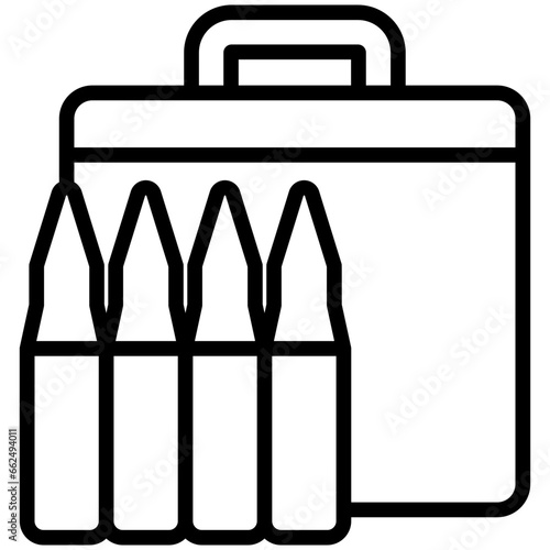 Bullet Box icon are typically used in a wide range of applications, including websites, apps, presentations, and documents related to military topics.