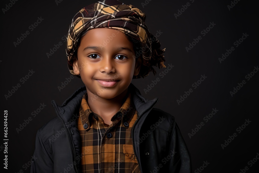 Portrait of a cute african american little boy wearing a headscarf Portrait of a cute african american little boy wearing a headscarf