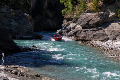 Shotover River near Queenstown New Zealand. photo