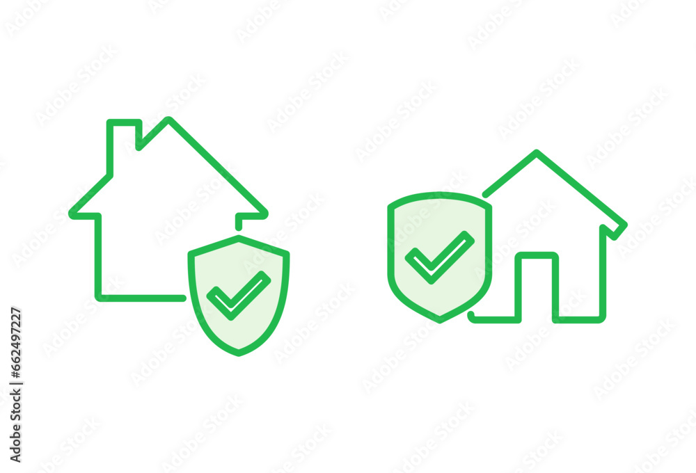 House insurance icon set. house protection icon. House insurance icon set. house protection icon.