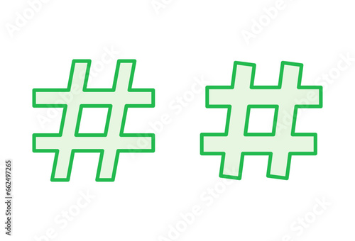Hashtag icon set. hashtag symbol