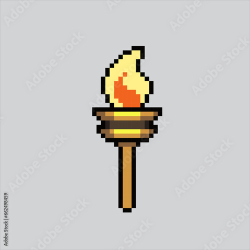 Pixel art illustration torch. Pixelated torch. medieval torch
icon pixelated for the pixel art game and icon for website and video game.
old school retro.