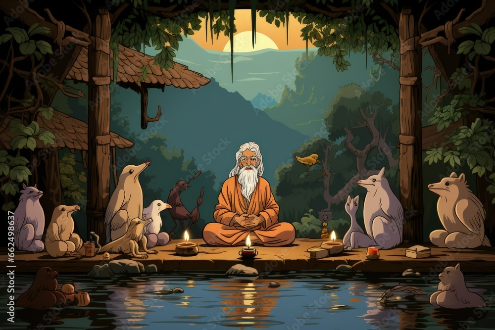 Charming talking animals offering sage advice - Generative AI Charming talking animals offering sage advice - Generative AI