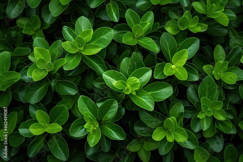 Bird s eye view of circular green foliage