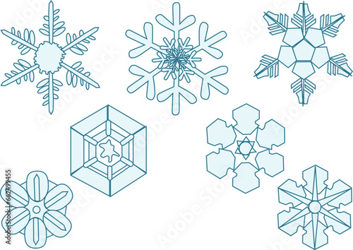 かわいい雪の結晶のイラスト