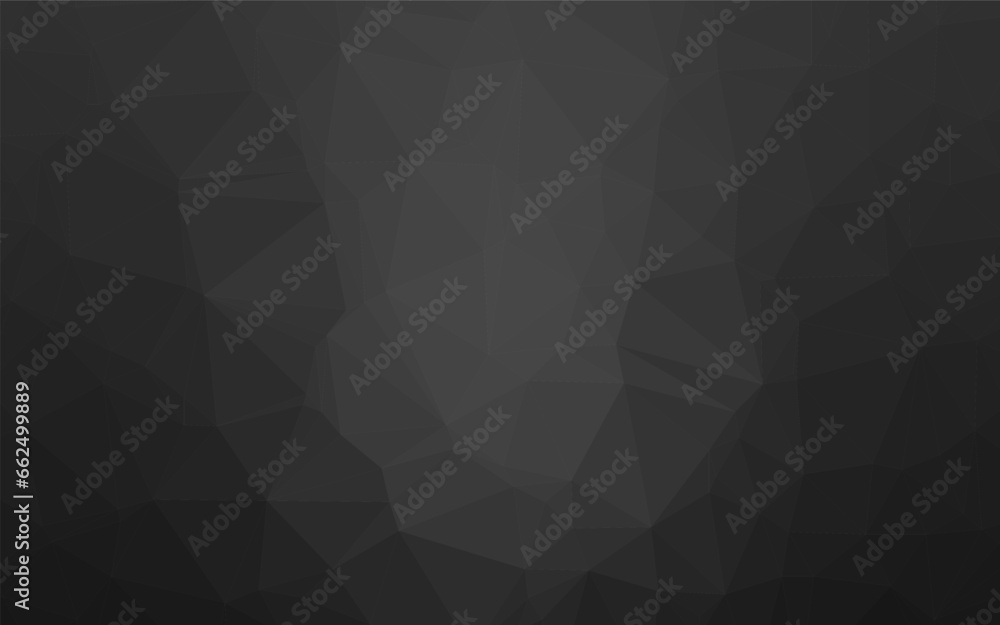 Dark Black vector abstract mosaic background.