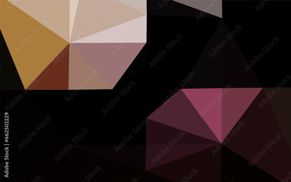 Dark Pink, Yellow vector polygonal background. Dark Pink, Yellow vector polygonal background.