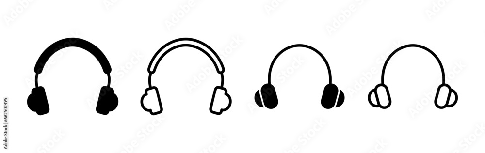 Headphone icon vector. headphones earphones icon. headset Headphone icon vector. headphones earphones icon. headset