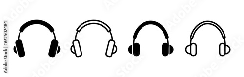 Headphone icon vector. headphones earphones icon. headset