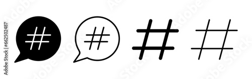 Hashtag icon vector. hashtag simbols