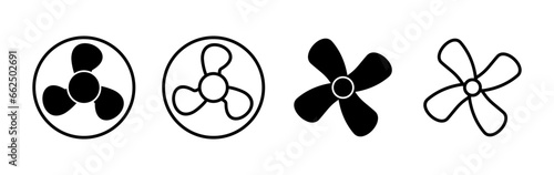 Fan icon vector. blower icon. propeller. ceiling