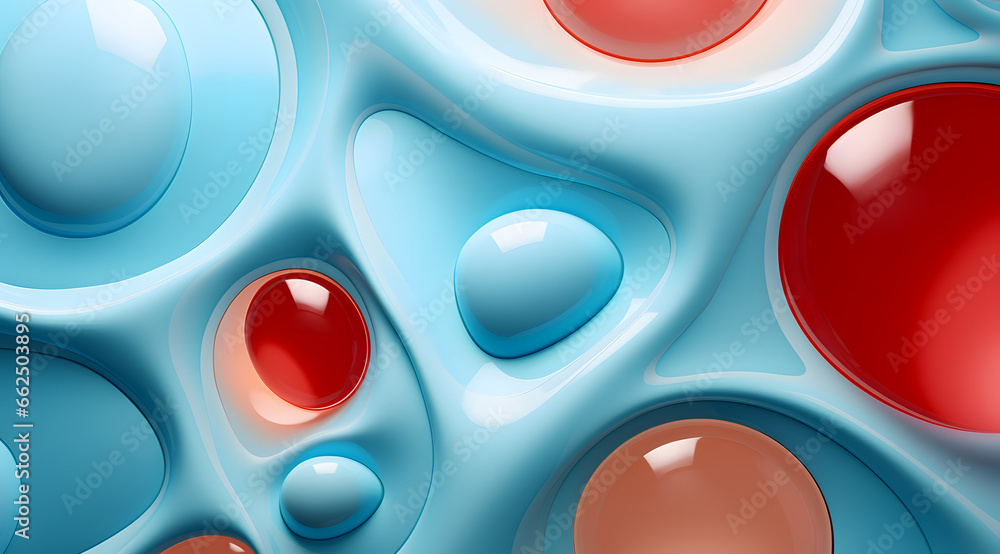 An intriguing fluid art design where red and blue colors merge, creating organic swirls and bubbles that evoke a sense of dynamic movement An intriguing fluid art design where red and blue colors merge, creating organic swirls and bubbles that evoke a sense of dynamic movement