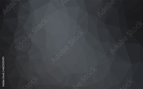 Dark Black vector triangle mosaic texture.
