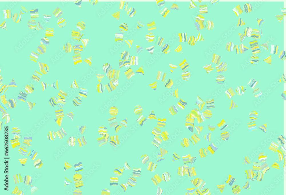 Light Green, Yellow vector backdrop with lines, circles, rhombus.