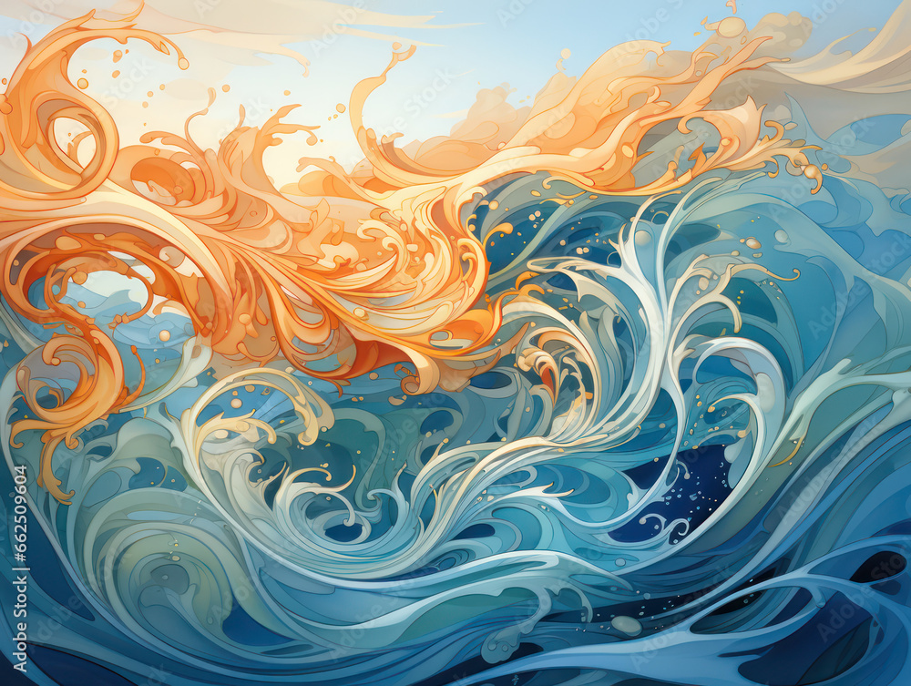 Abstract Colorful Liquid Marble Texture, Generative AI Abstract Colorful Liquid Marble Texture, Generative AI