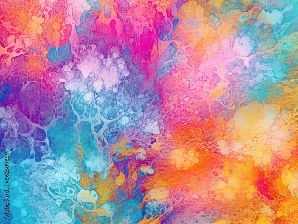 Abstract Colorful Liquid Marble Texture, Generative AI